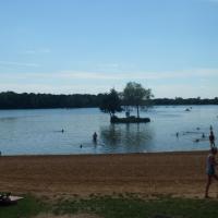 Petite pause au lac de Laives après une journée chargée